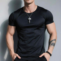 Compression Tee Gym Wear - Black
