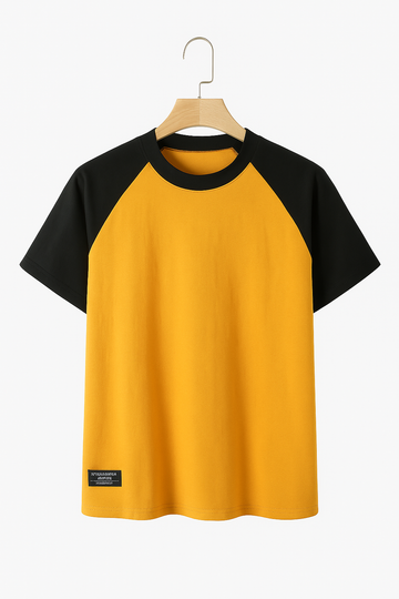 Patch Work Tee Yellow & Black