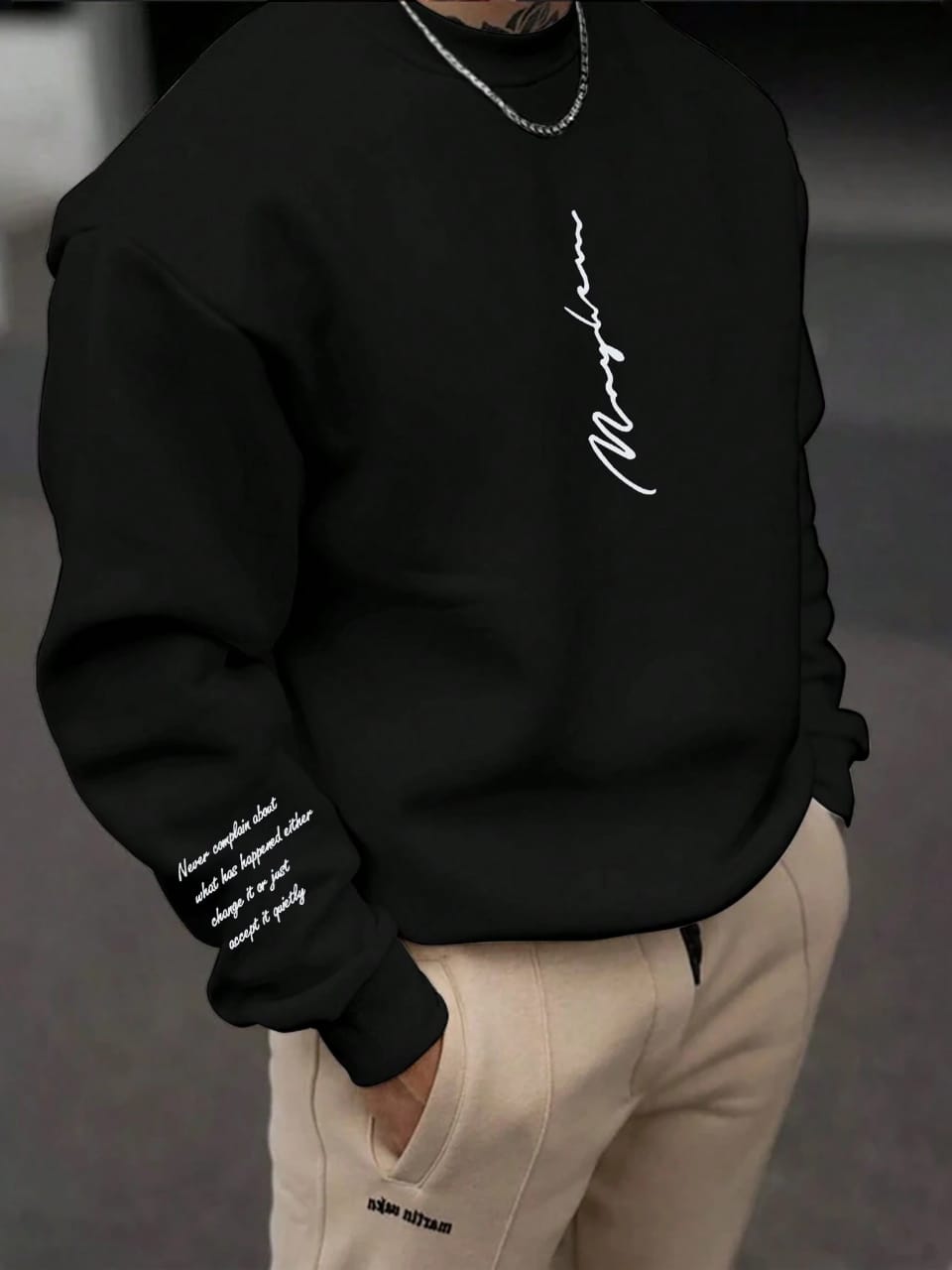 Text Sweatshirt-Black