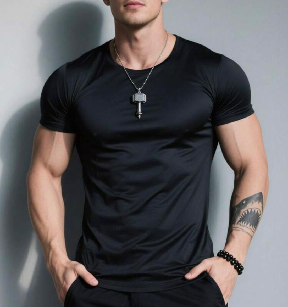 Compression Tee Gym Wear - Black