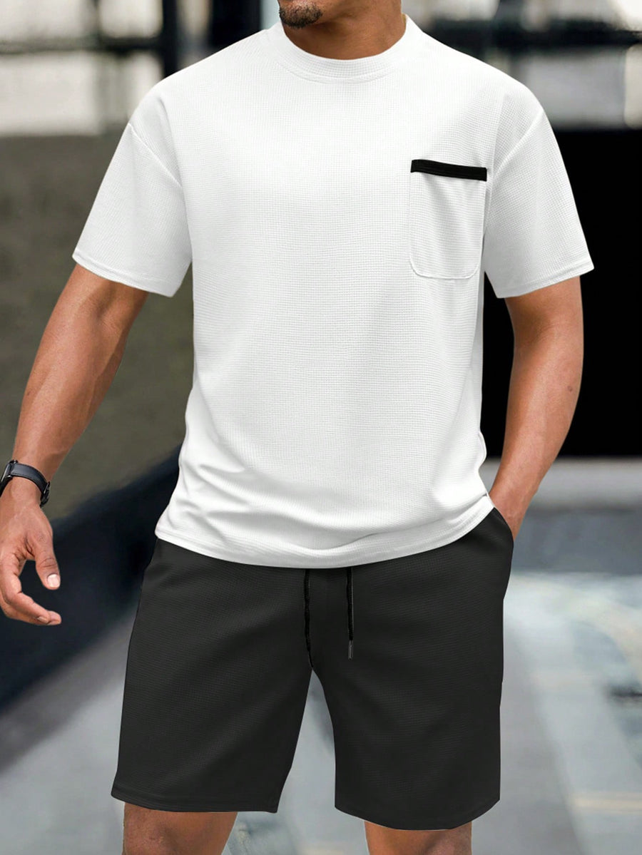 Side Pocket Co Ords - Black White