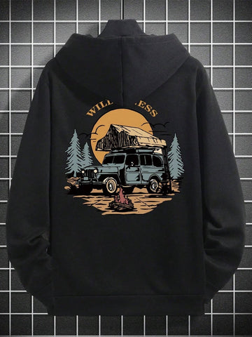 Jeep Graphic Hoddie-Black