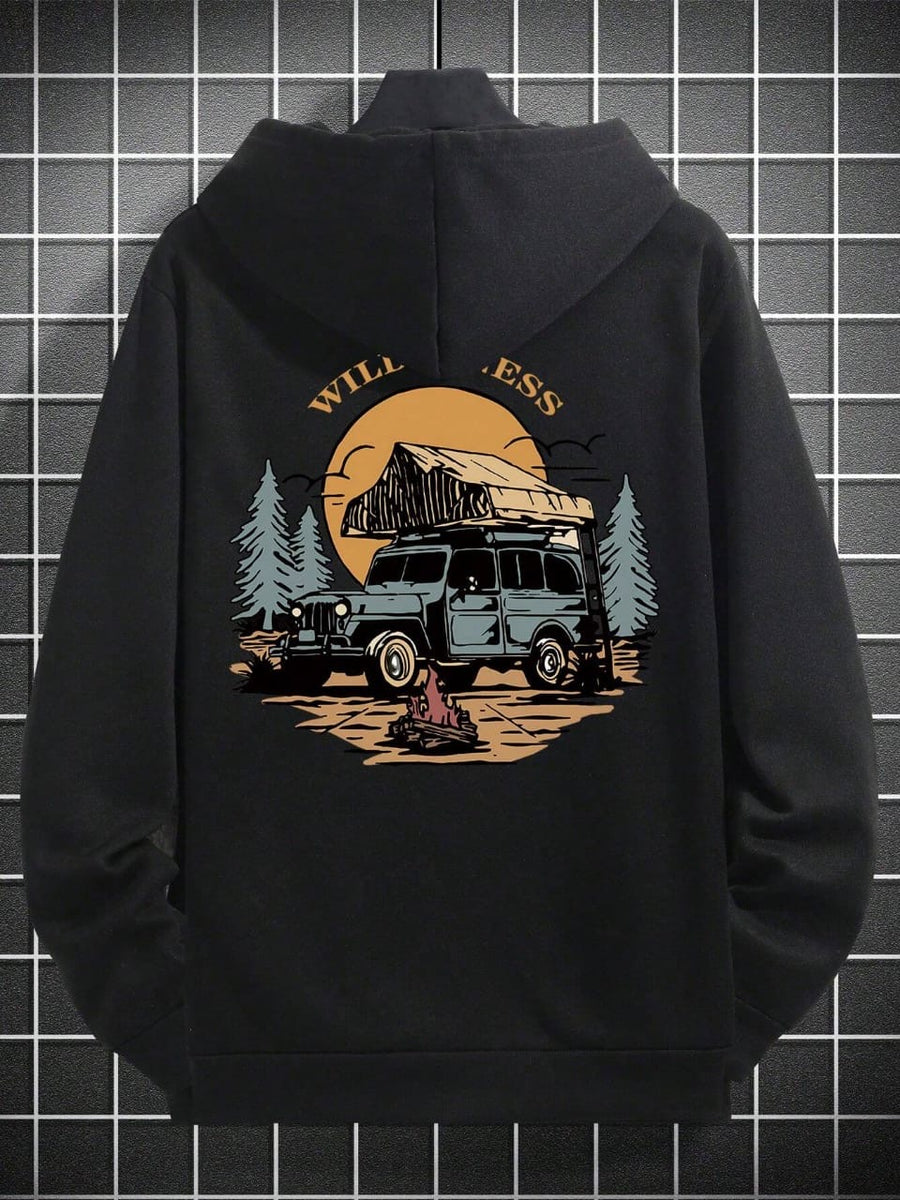 Jeep Graphic Hoddie-Black