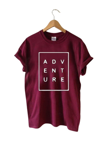 Adventure Tee Maroon