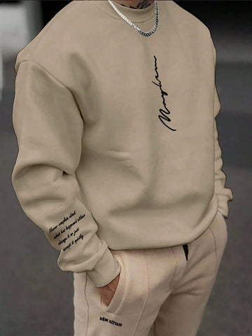 Text Sweatshirt-Biege