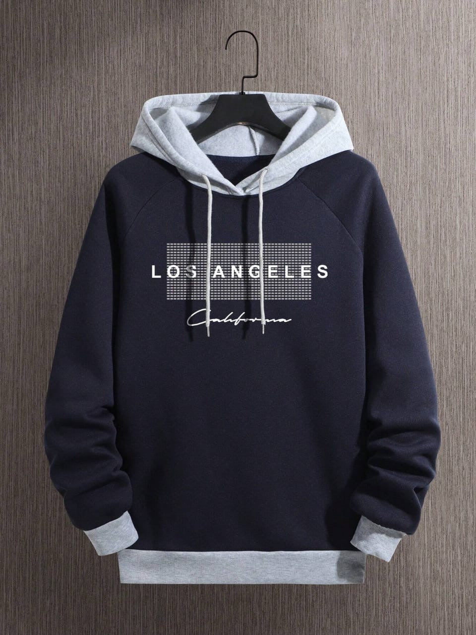 Los Angeles Hoddie-Navy Blue/Grey