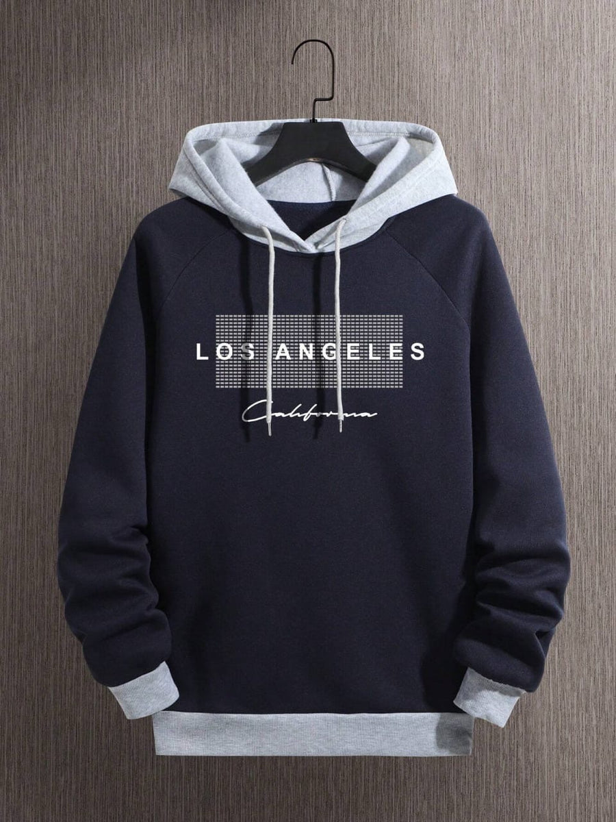 Los Angeles Hoddie-Navy Blue/Grey