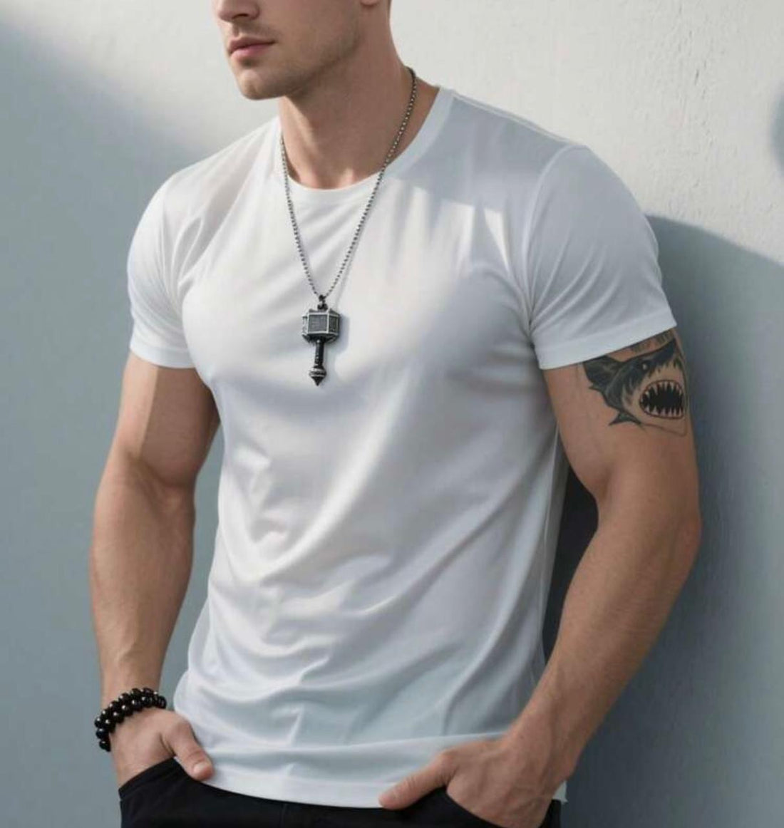 Spandex Tee Gym Wear - White