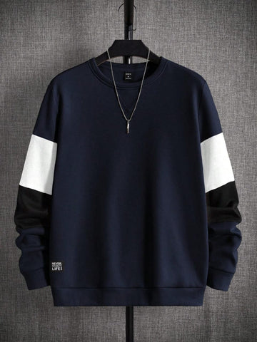 Never Sweatshirt-Navy Blue/Ash White/Black