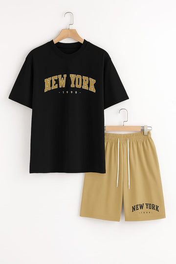 New York Co Ords Black and Gold