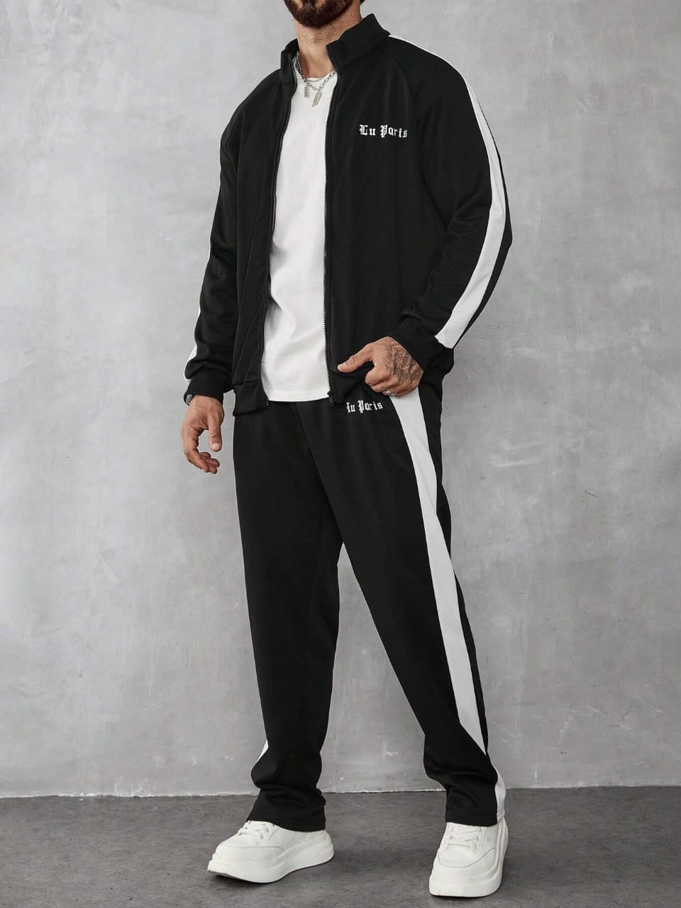 Stipes CO Ord-black