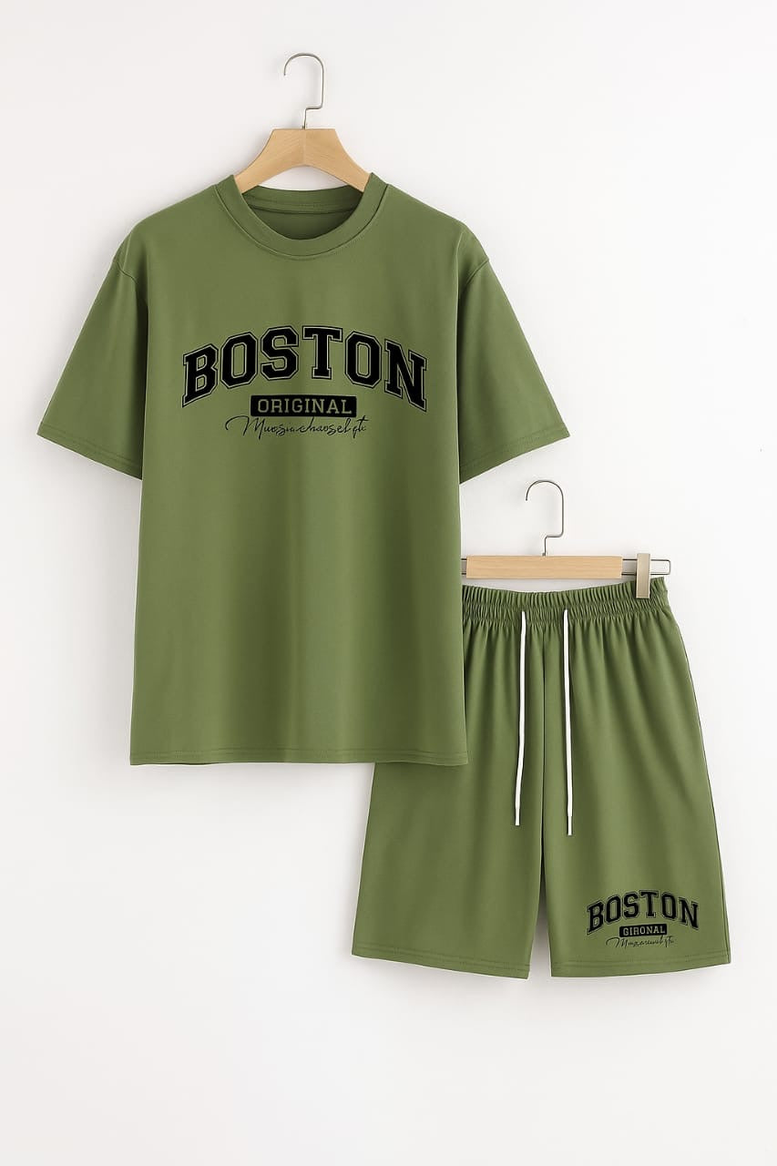 Boston Co ord - Camo Green