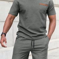 Pocket Solid Co Ords - Grey