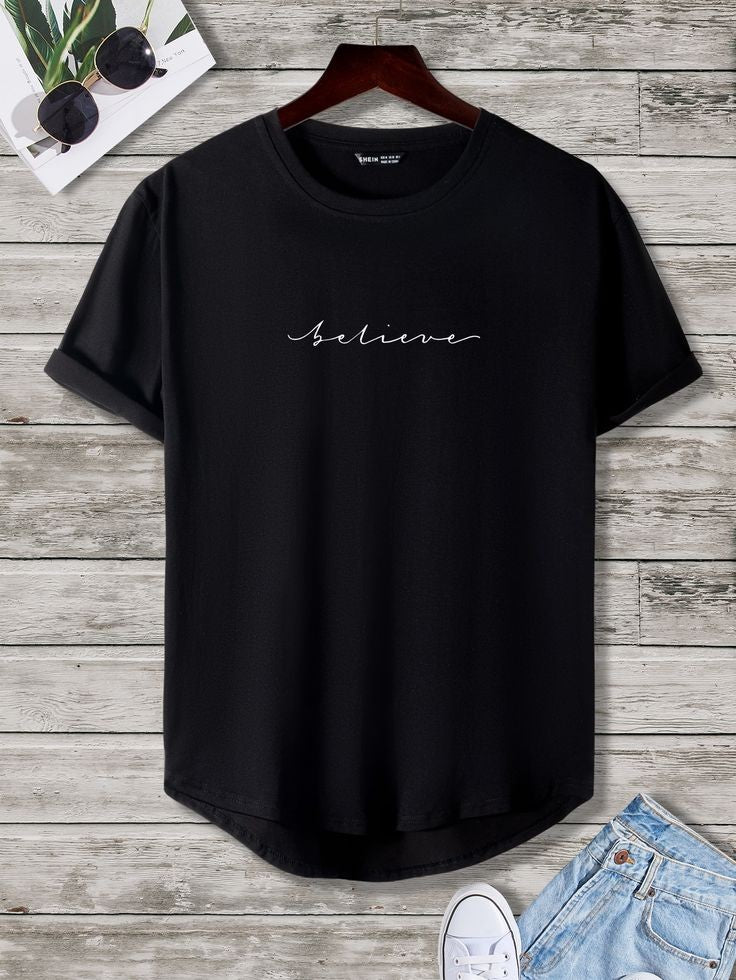 Believe Tee Black