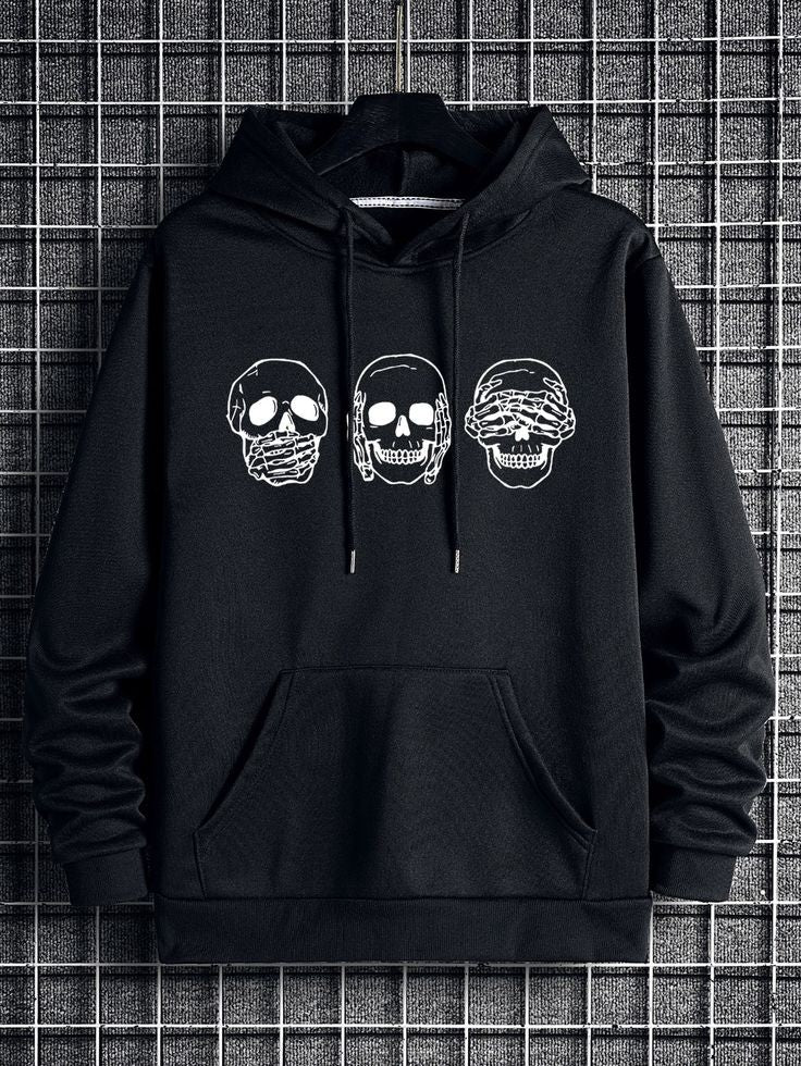Dead Face Hoddie Black