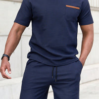 Pocket Solid Co Ords - Navy