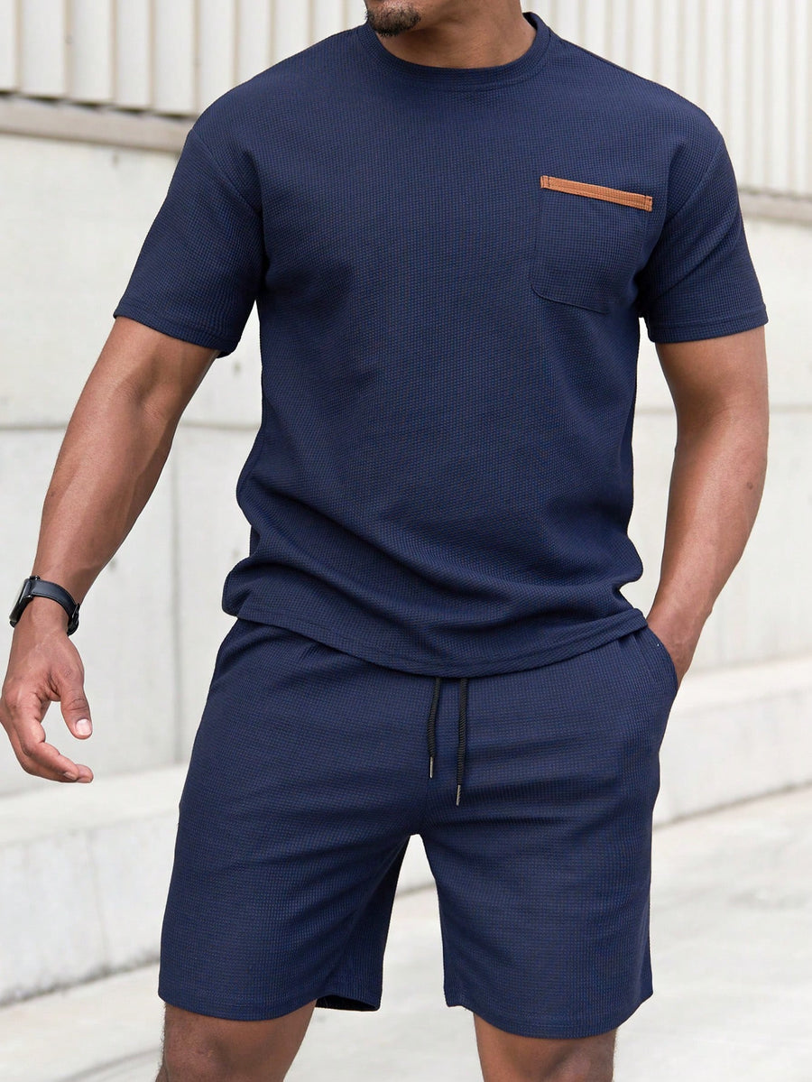 Pocket Solid Co Ords - Navy