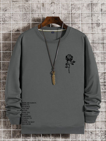 Flower Alphabet Hoddie Dark Grey