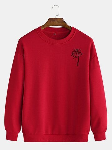 Flower Sweatshirt Red