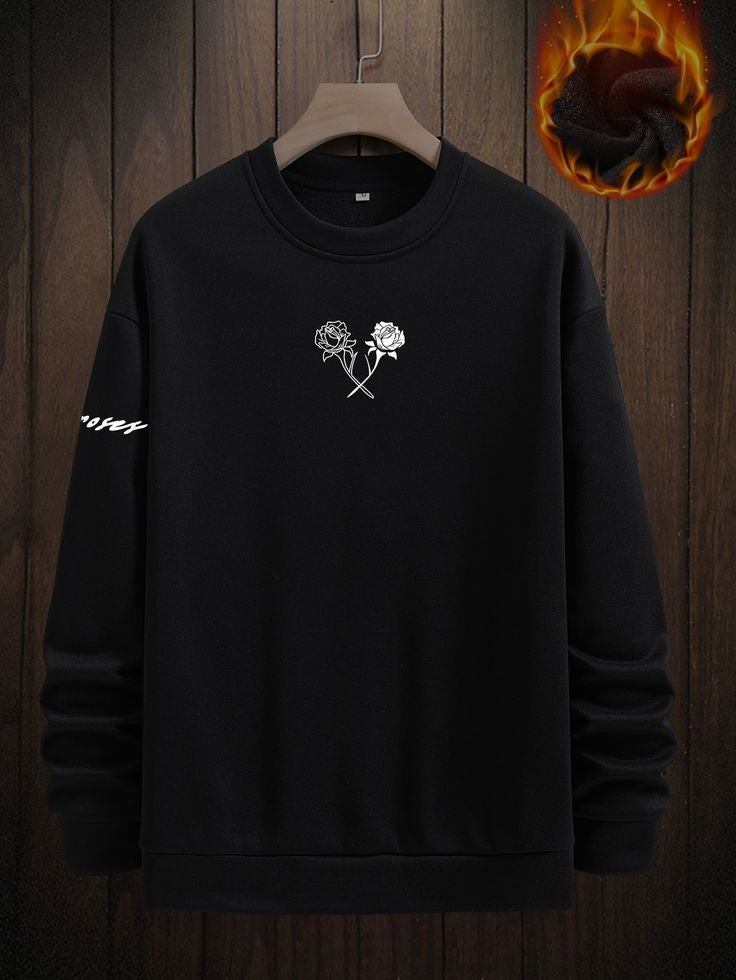 Flower Sweatshirt Black