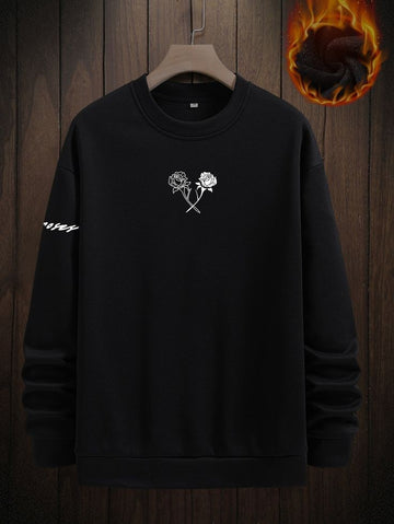 Flower Sweatshirt Black
