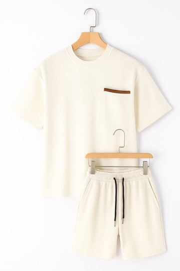 Side Pocket Co Ords -  White