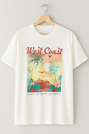 West Coat Tee White
