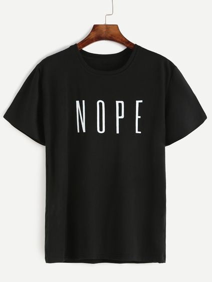 Nope Tee Black