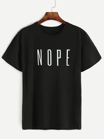 Nope Tee Black