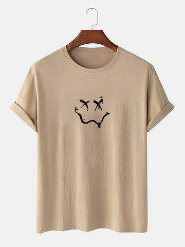 Smile Face Tee Biege