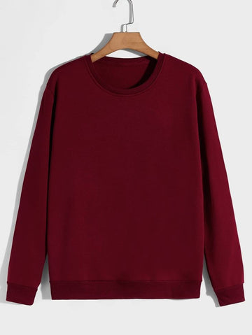 Solid Sweatshirt Maroon