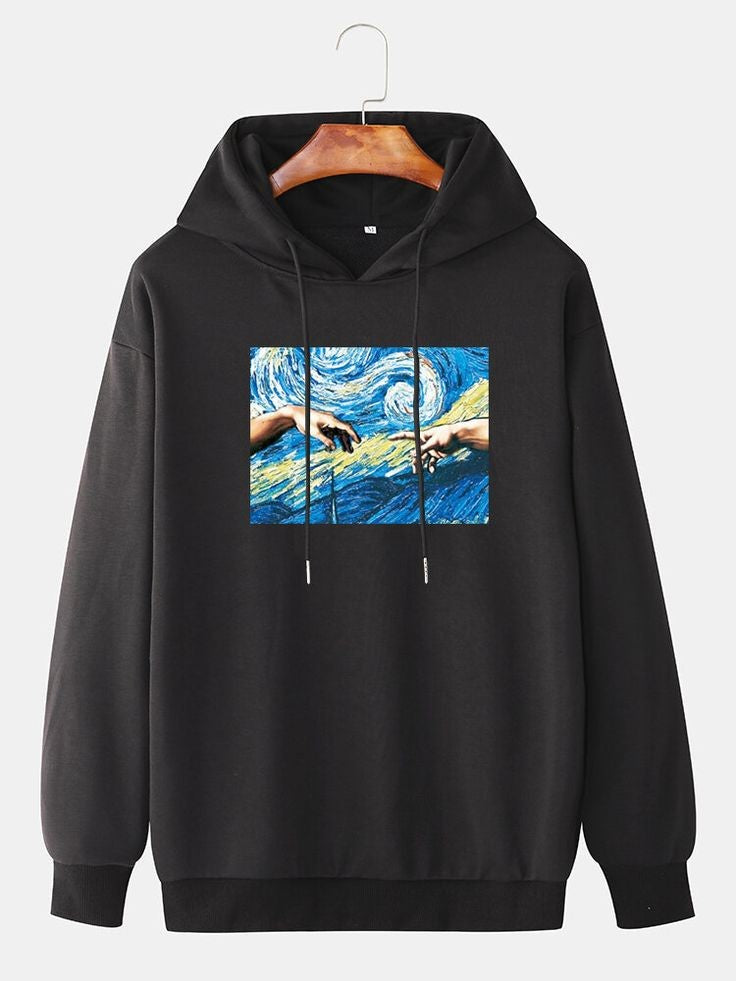 Two Hands Hoddie Black