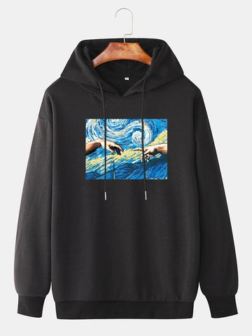 Two Hands Hoddie Black