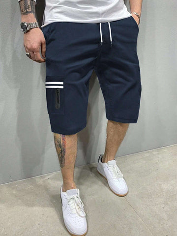 Side Pocket Short_Navy Blue